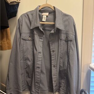 Alfred Dunner Black and White Checkered Jacket